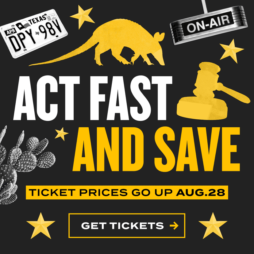 Act fast and save: Ticket prices go up August 28th.