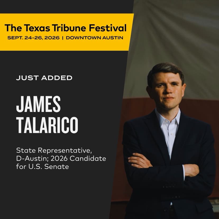 Just added to the lineup: James Talarico.